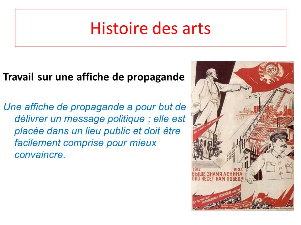 Oeuvre De Propagande Histoire Des Arts Aperçu Historique